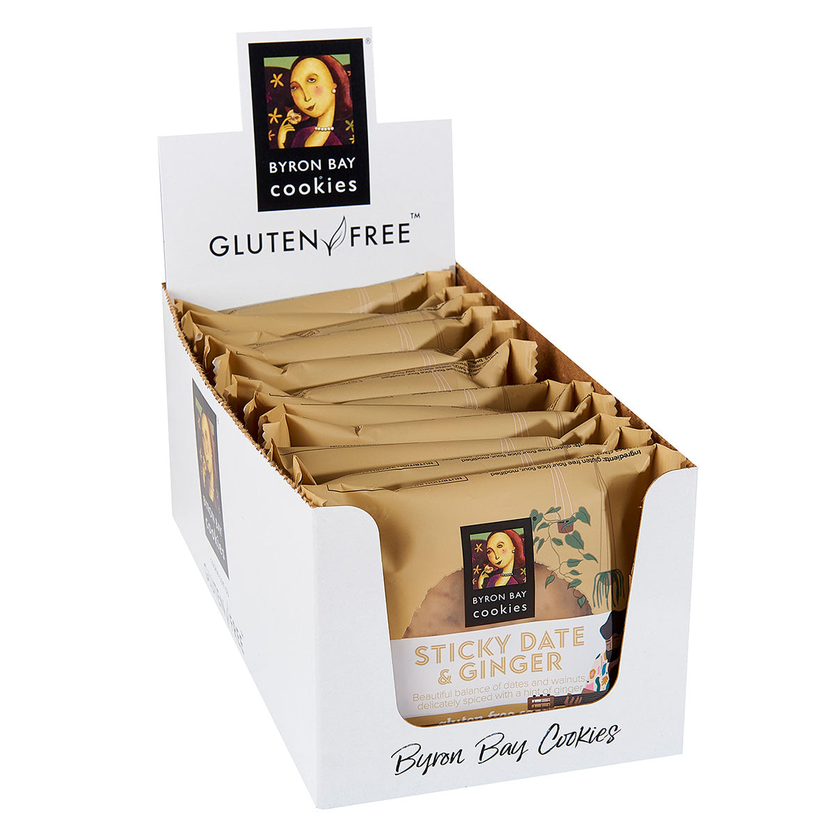 バイロンベイクッキーグルテンフリー/Sticky Date & Ginger(1BOX12個入り, 個包装)(賞味期限:)